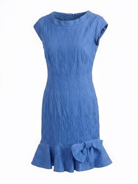 Sara Campbell Light Periwinkle Dress with Textured Detail